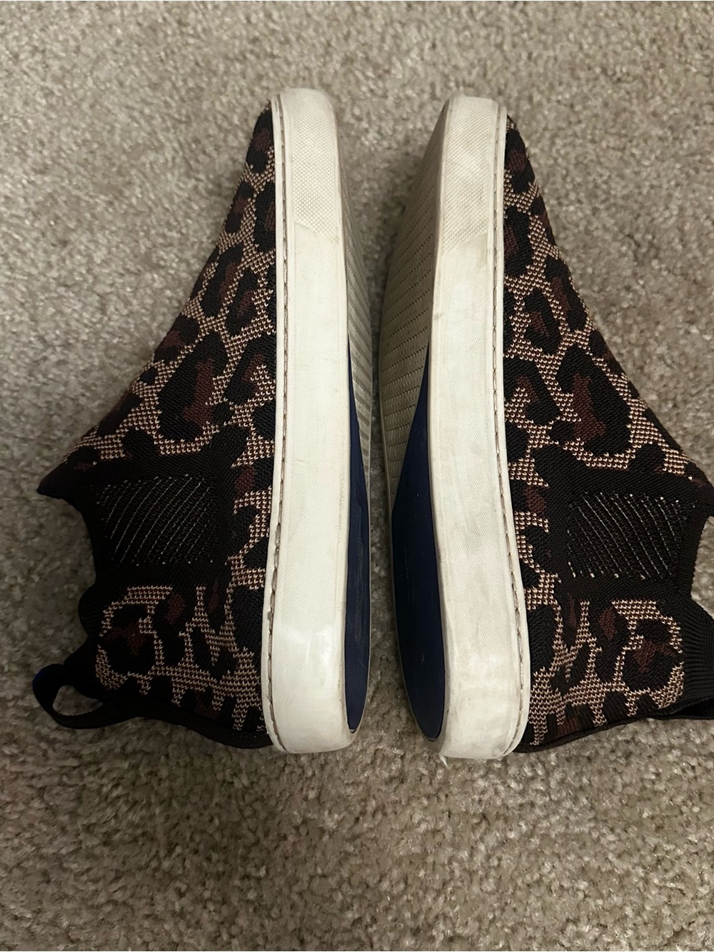 Rothy's Women’s 8 The Chelsea Leopard Wildcat Knit Hi Top Sneaker Boot Shoes - Picture 8 of 9